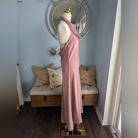 Vince Pink Halter Cowl Neck Dress - Picture 4 of 10
